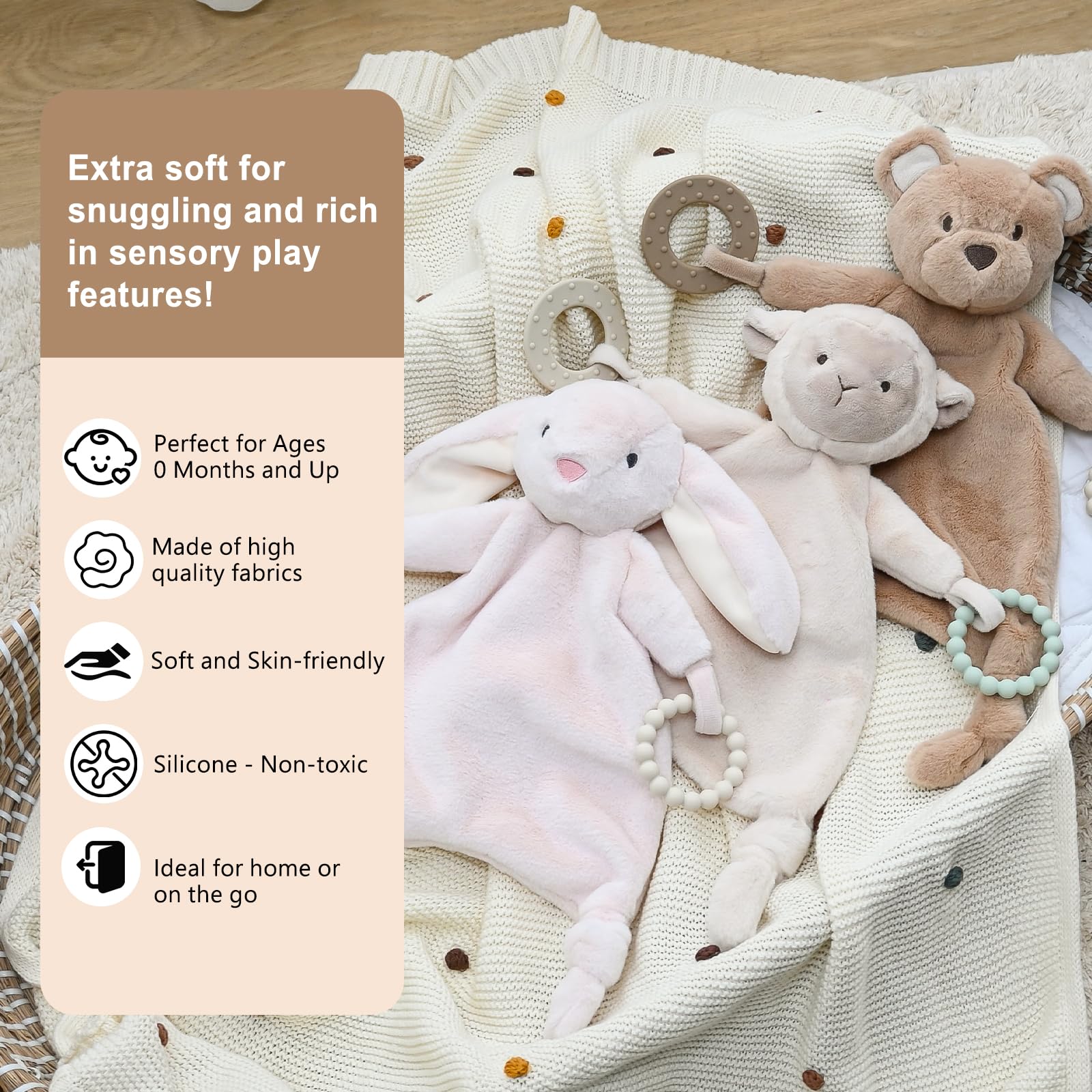 Sili Factory Security Blanket with plush, calming texture for baby