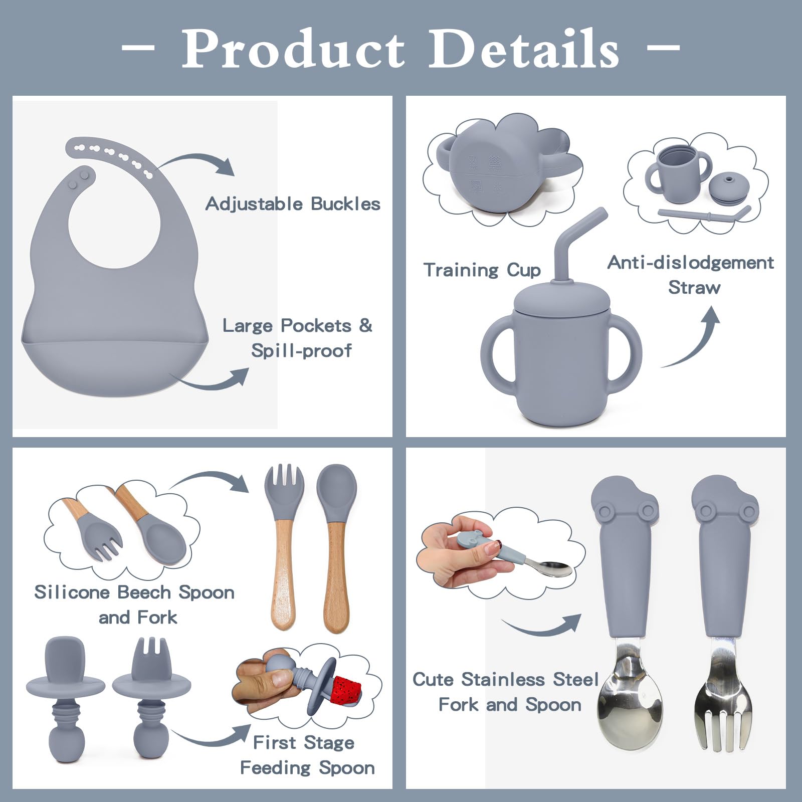 SILI FACTORY soft spoons and forks designed for teething gums