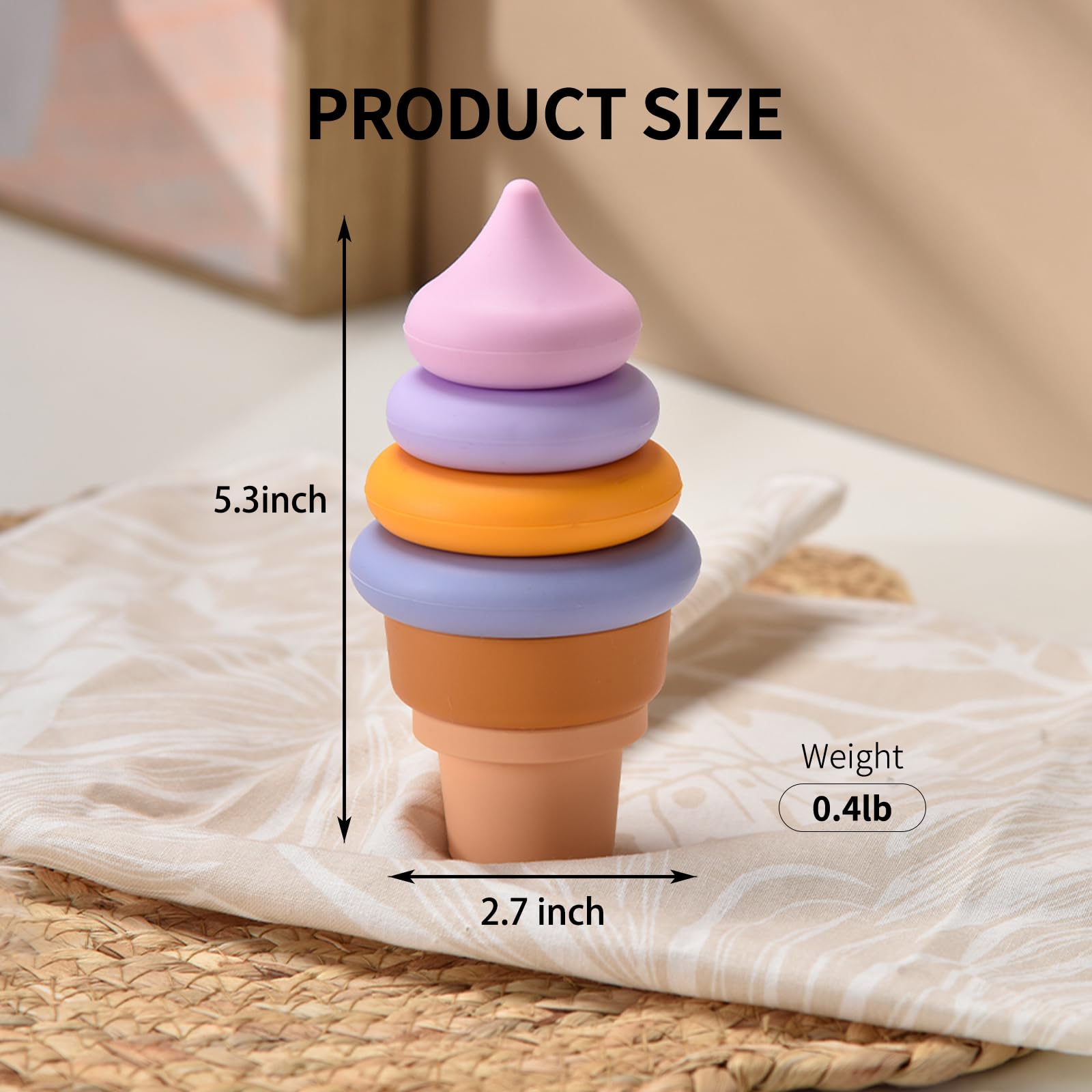 SILI FACTORY silicone ice cream rings, ideal gift for toddlers and new parents.