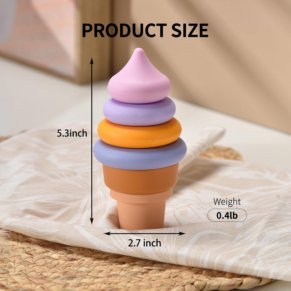 SILI FACTORY silicone ice cream rings, ideal gift for toddlers and new parents.