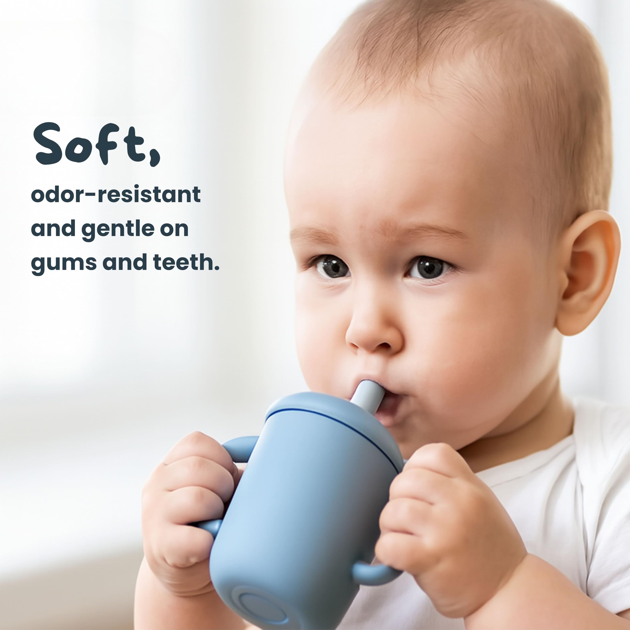 Silicone Baby Feeding Set smoky blue color adds stylish look