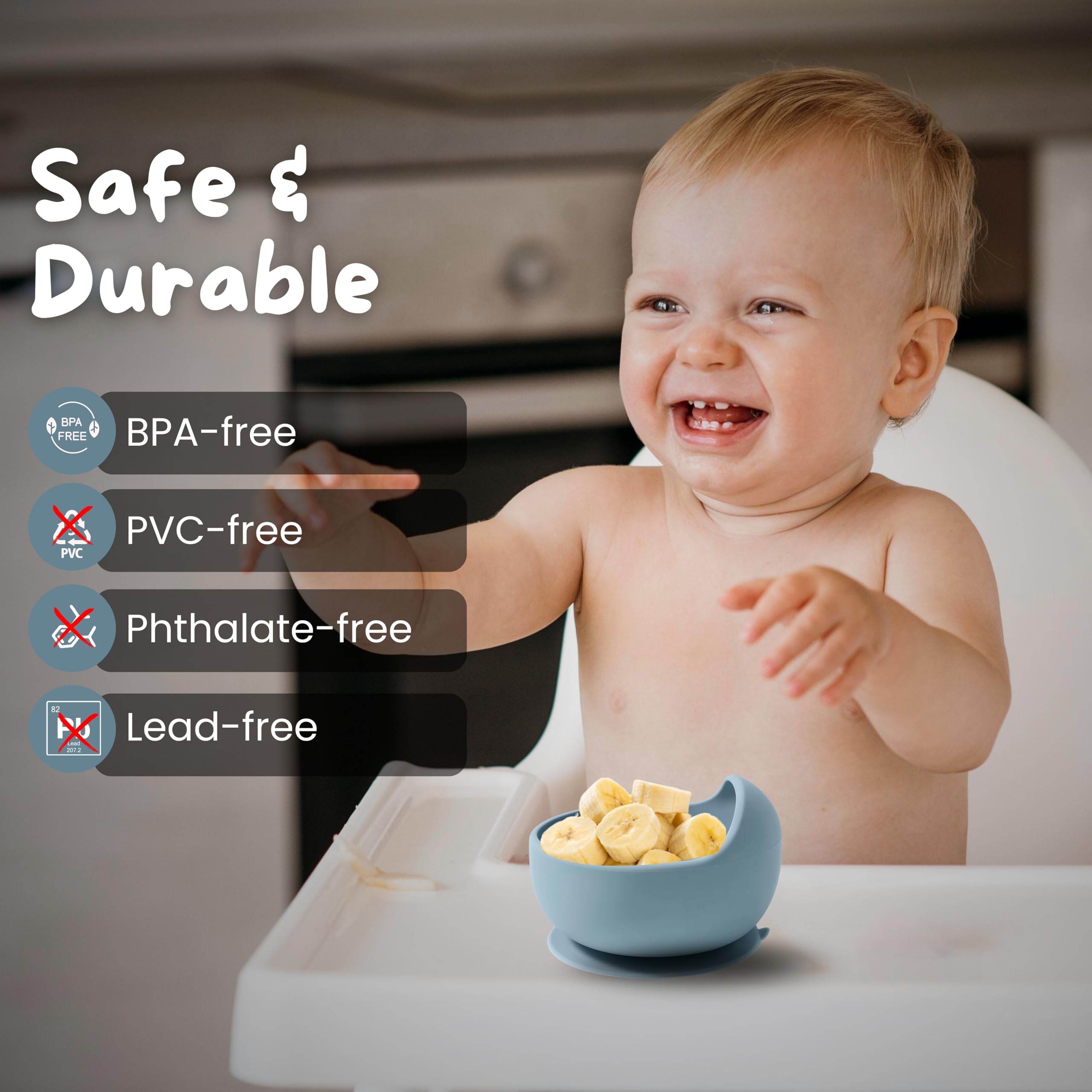 Silicone Baby Feeding Set utensils fork and spoon for little hands