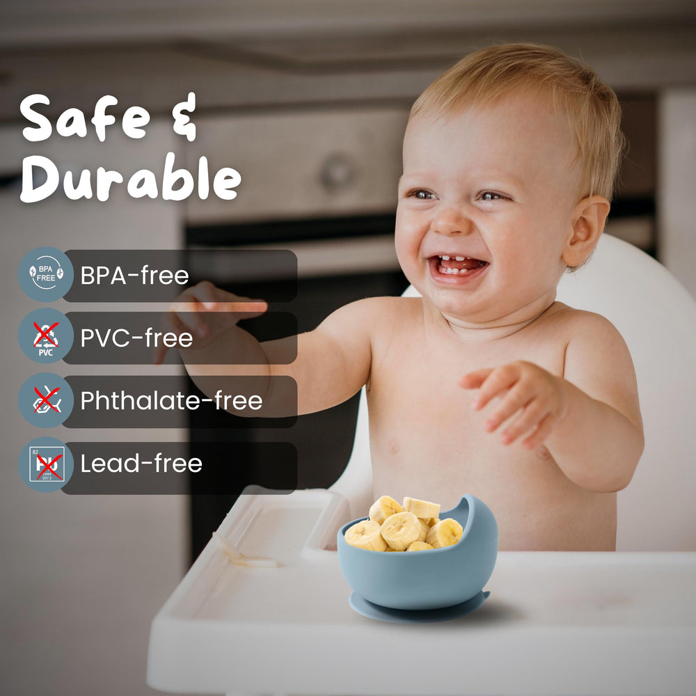 Silicone Baby Feeding Set utensils fork and spoon for little hands