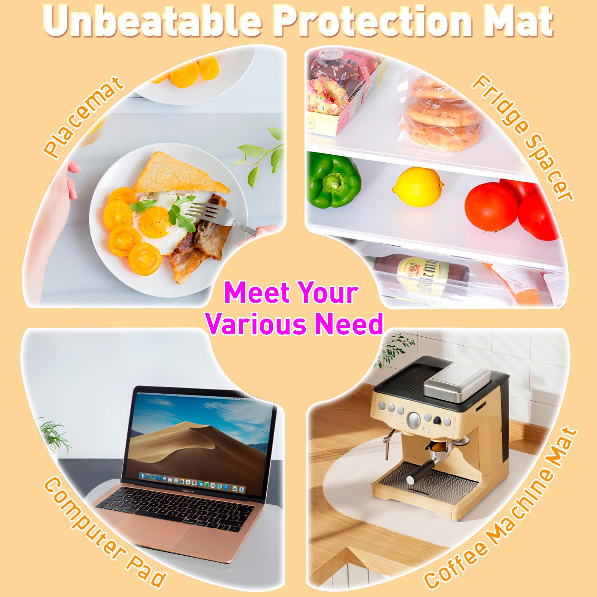 Siliconty placemat supports coordinated dining on any table setting
