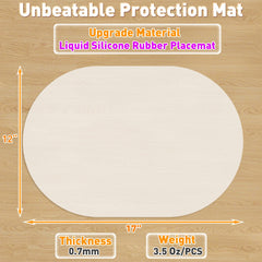 Siliconty placemat with non-slip grip keeps plates steady during meals
