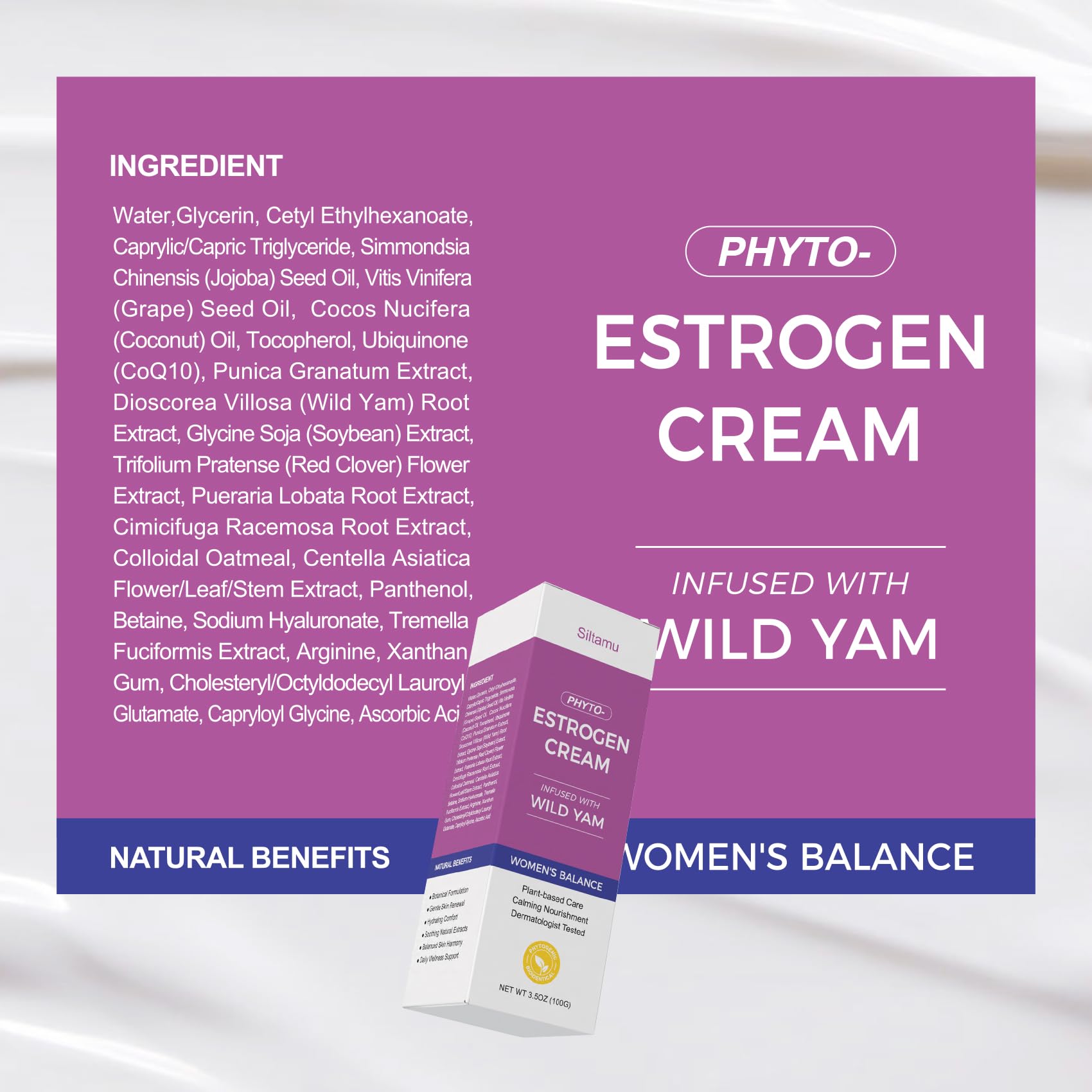 Siltamu cream for face, neck, and decolletage care