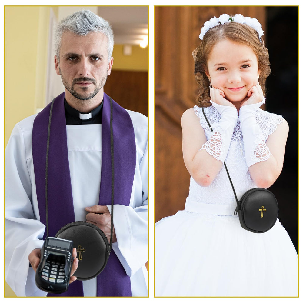 SilTriangle compact 4x4x1 inch Pyx burse suits pockets or procession wear