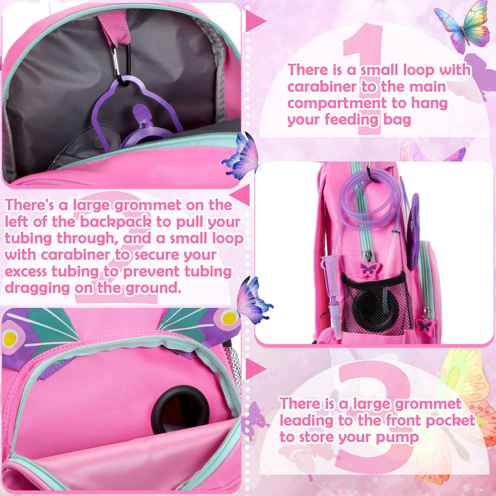 SilTriangle left-pocket opening for tubing, easy access and management.