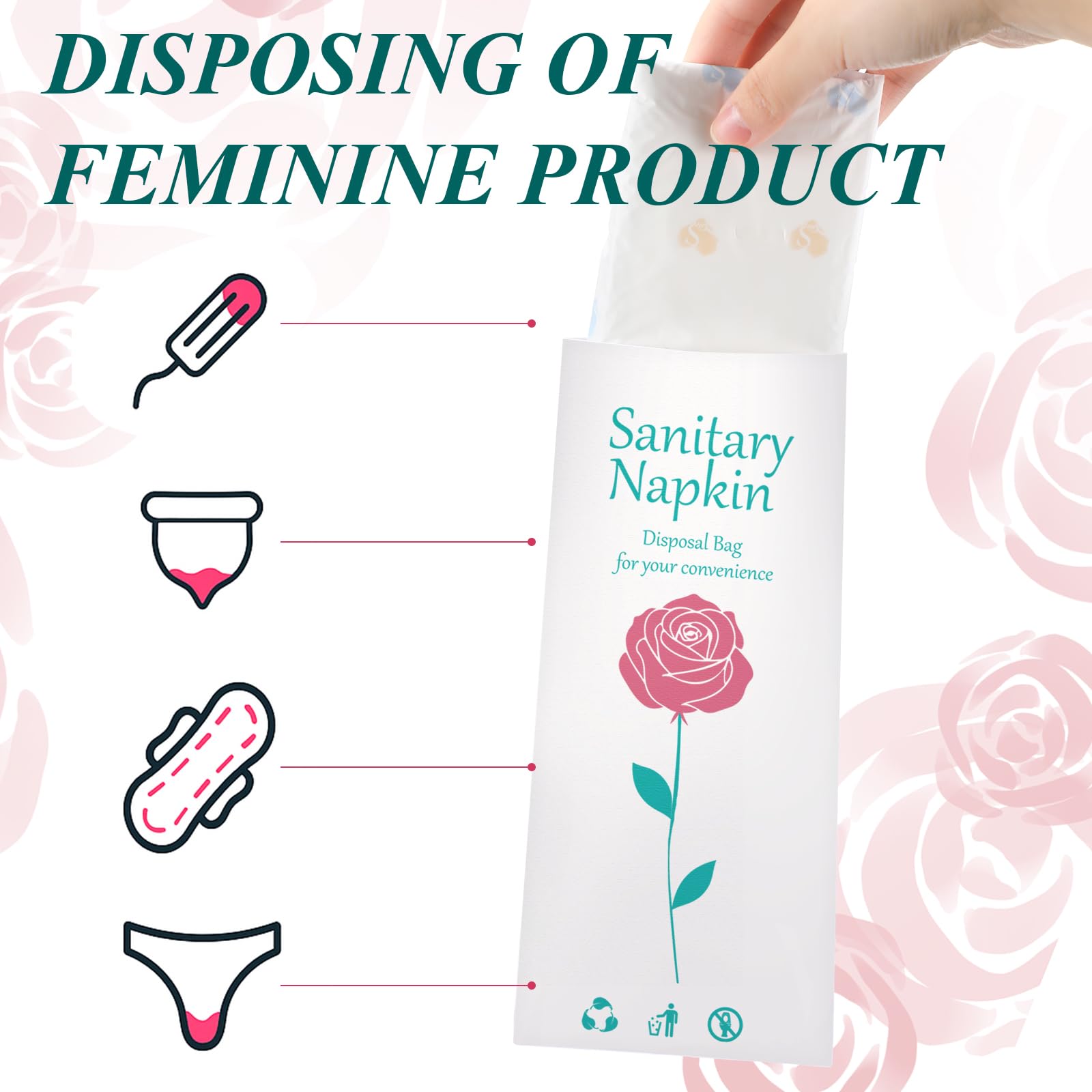 SilTriangle multipurpose hygiene bags for pads, tampons, diapers, and more