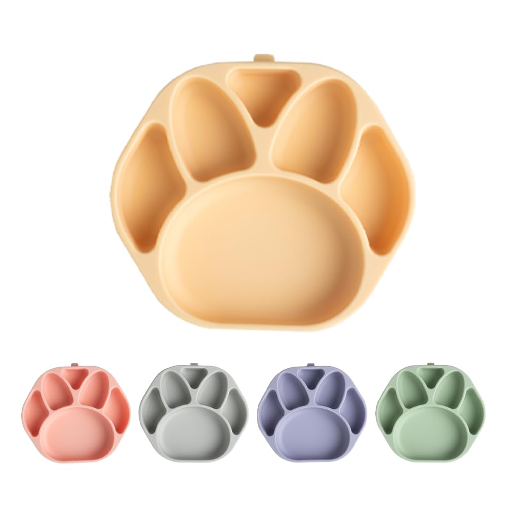 SILUNITY Bear Claw plate front view protects meals from spills and messes
