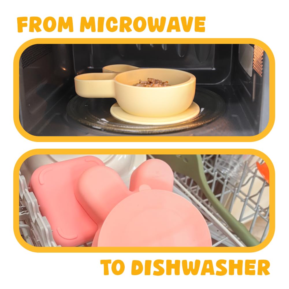 SILUNITY dishwasher-safe plate facilitates quick cleanup after meals.