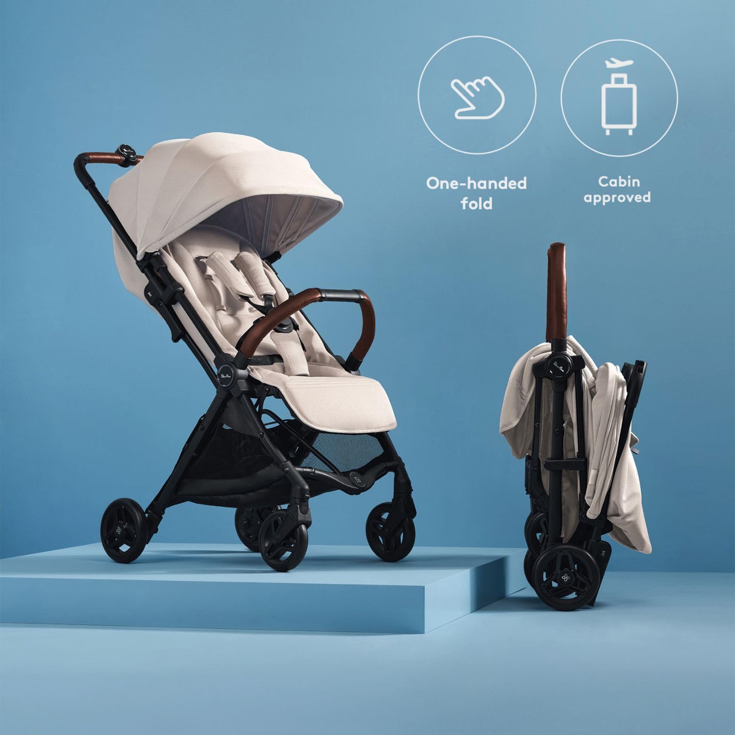 Silver Cross Jet 5 compact fold for easy storage and travel.