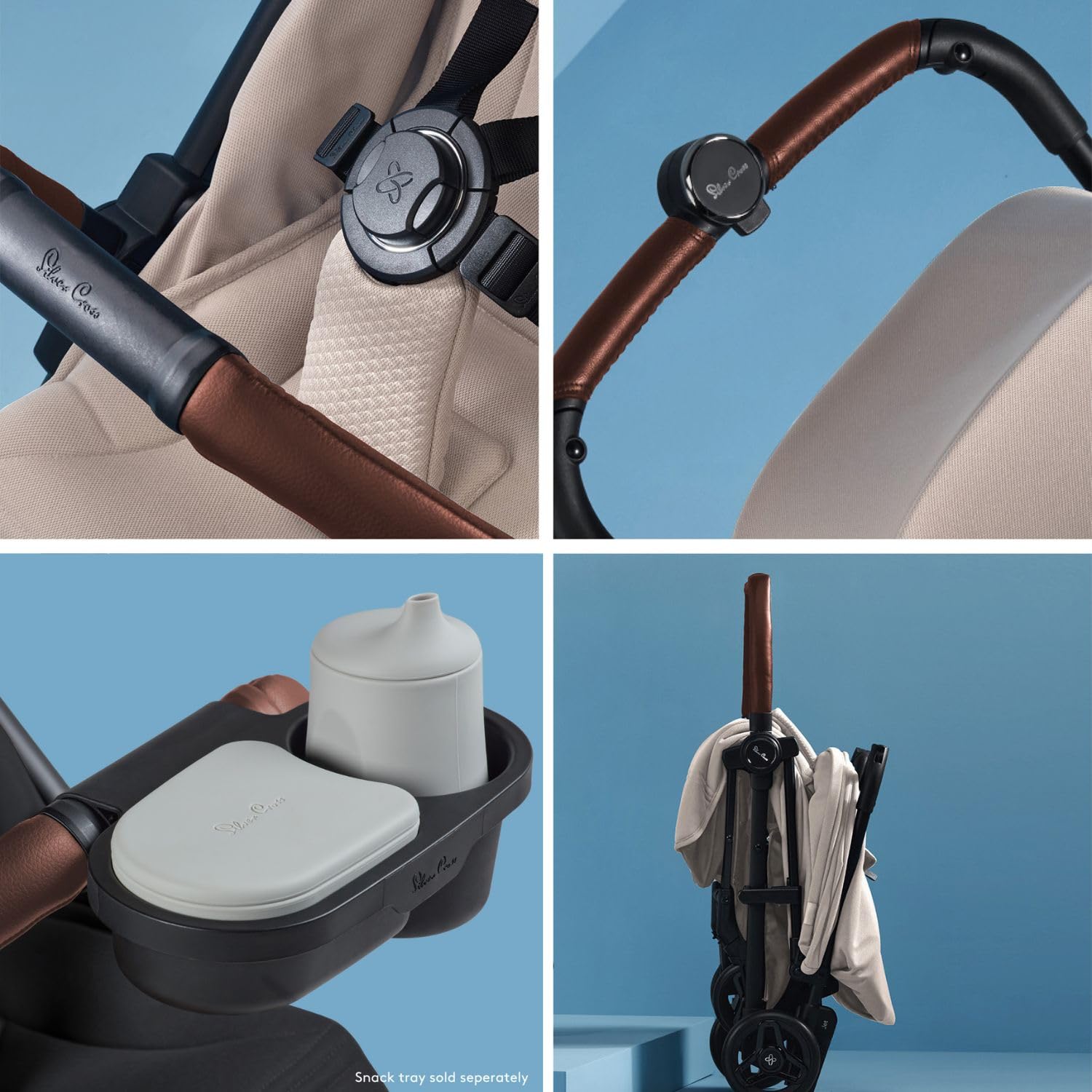 Silver Cross Jet 5 vegan leather accents complement a stylish, modern look.