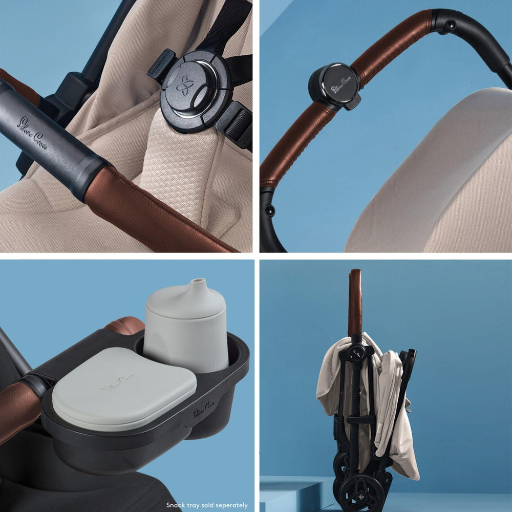 Silver Cross Jet 5 vegan leather accents complement a stylish, modern look.