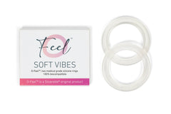 Silverette O-Feel ring set worn on a nursing cup showing secure fit.