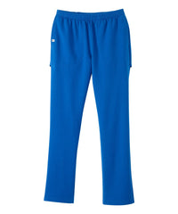 Silvert's open-back fleece pant in Royal SMA for wheelchair-friendly dressing