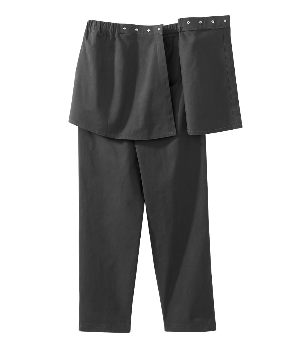 Silverts open-back pants back closure detail with magnetic fly for simple wear
