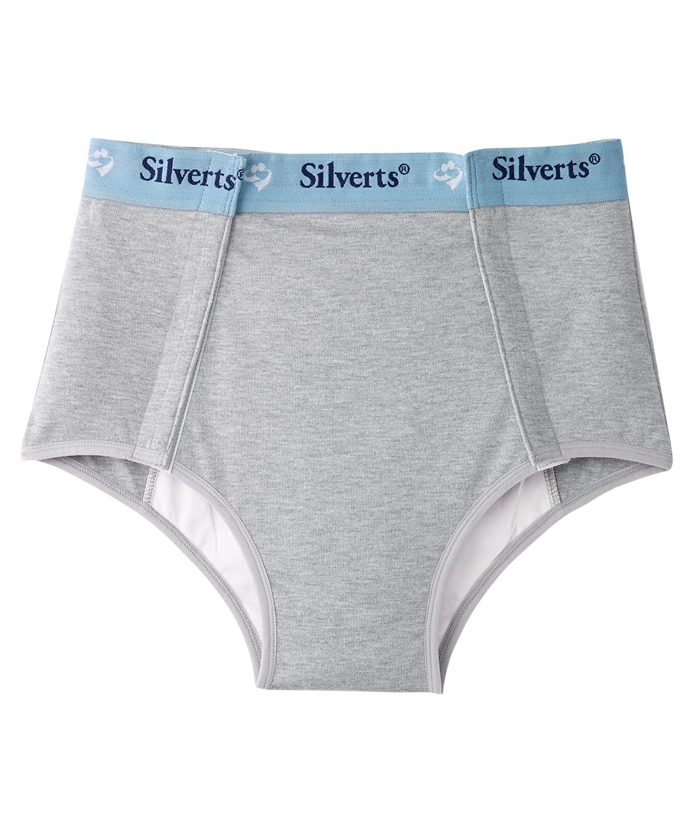Silvert's open-front adaptive underwear front panel eases assisted dressing.