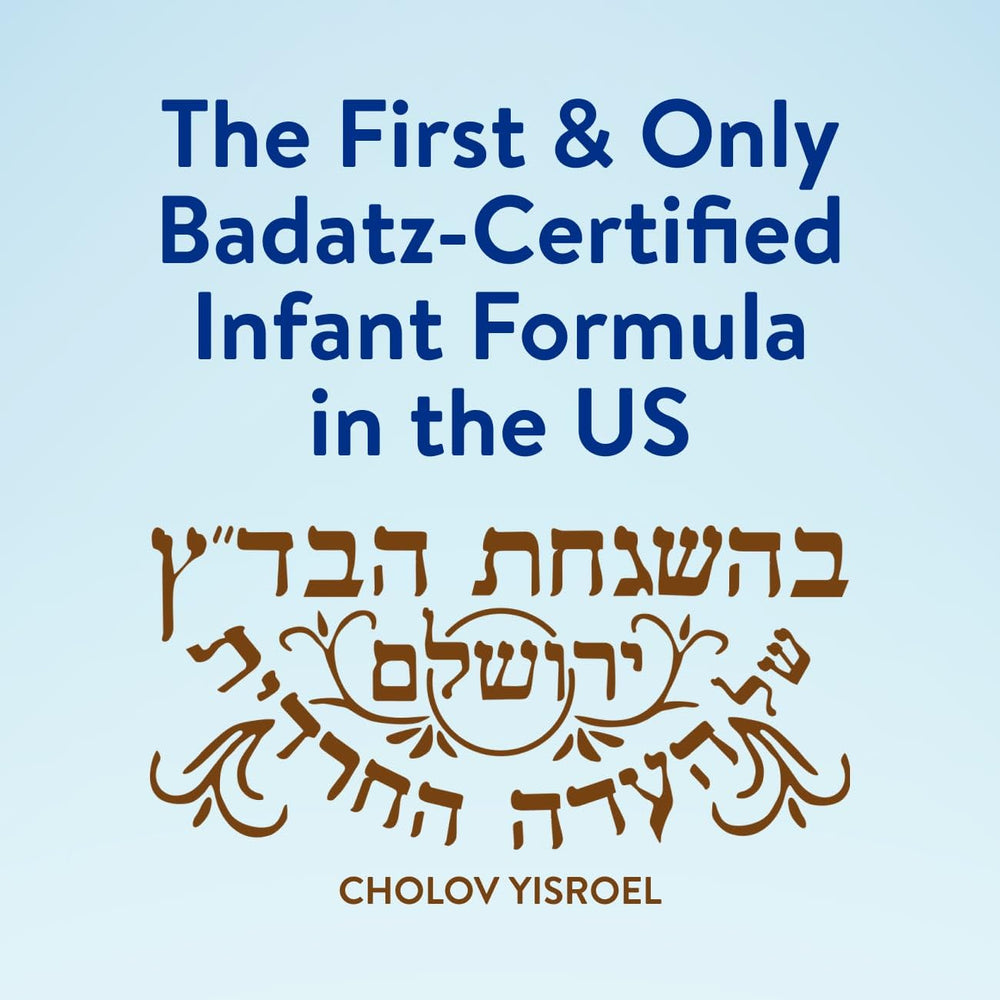 Similac Advance Lamehadrin label closeup highlights Badatz kosher certification.