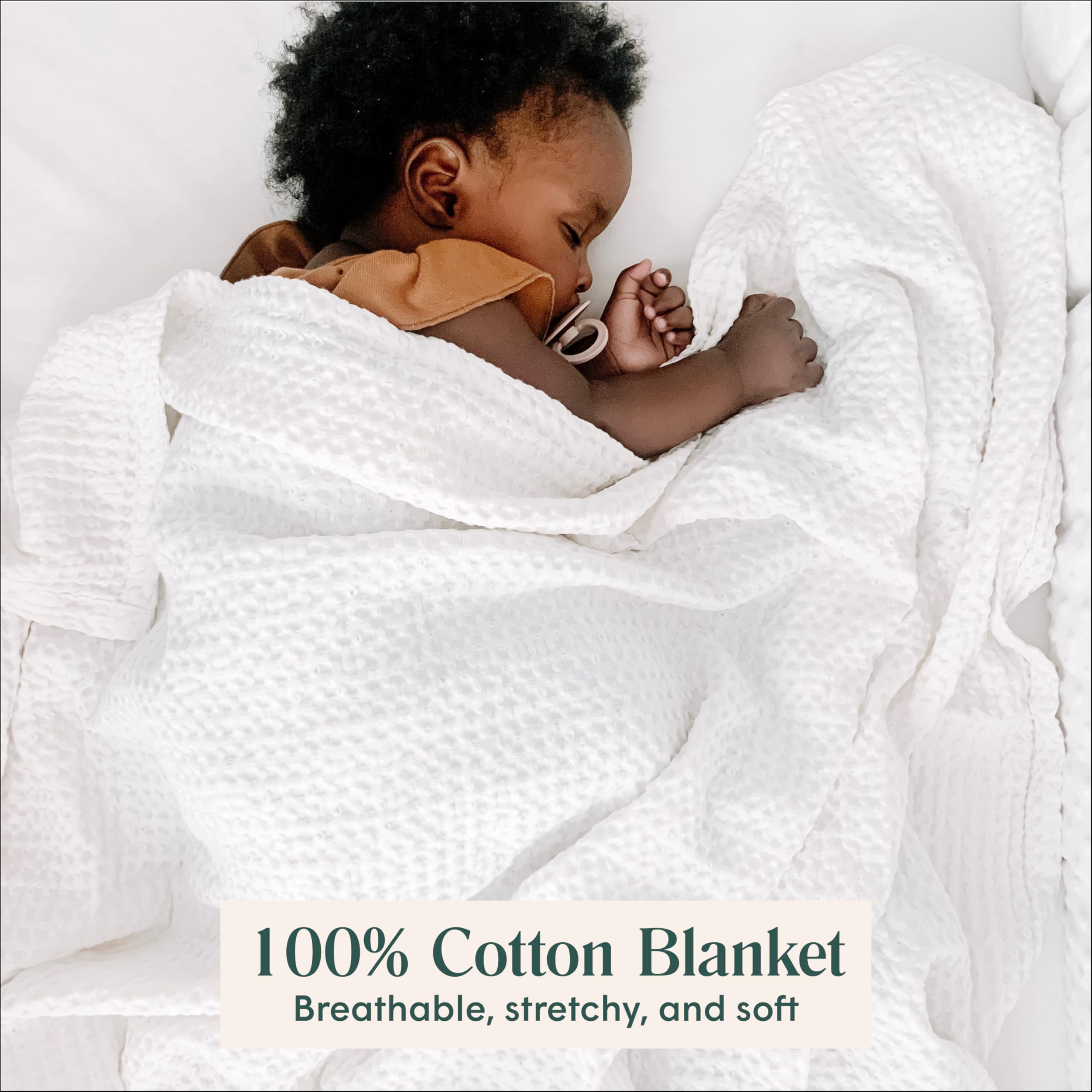 Simka Rose baby blanket in breathable cotton for year-round comfort