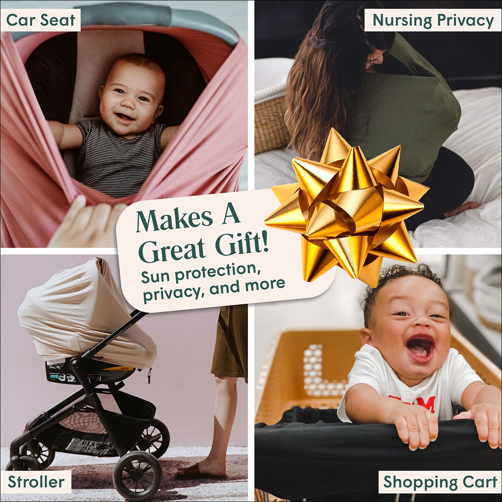 Simka Rose nursing cover offers breastfeeding privacy and easy peek-a-boo checks.