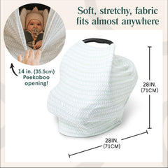 Simka Rose breathable stroller cover keeps baby cool during strolls.