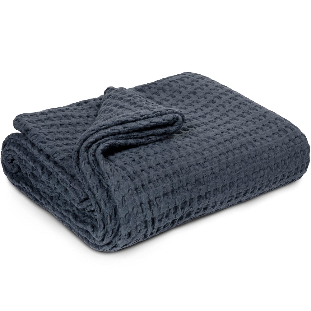 Simka Rose waffle baby blanket showing soft texture for cozy naps