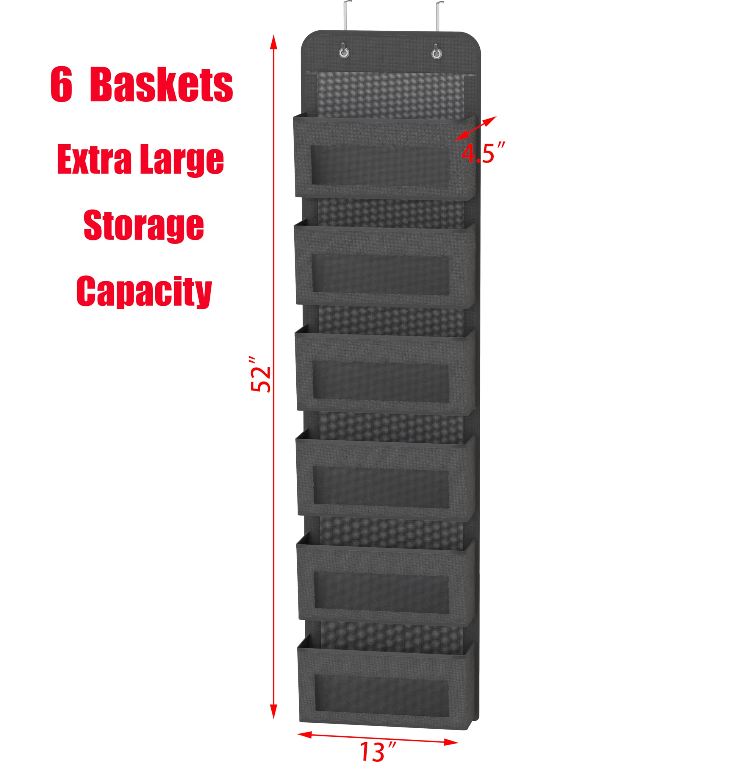 Simple Houseware clear-front pockets for easy visibility and fast access to daily essentials.