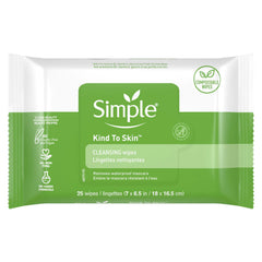 Simple Sensitive Skin makeup removing wipes, pack of 3, gentle cleansing.