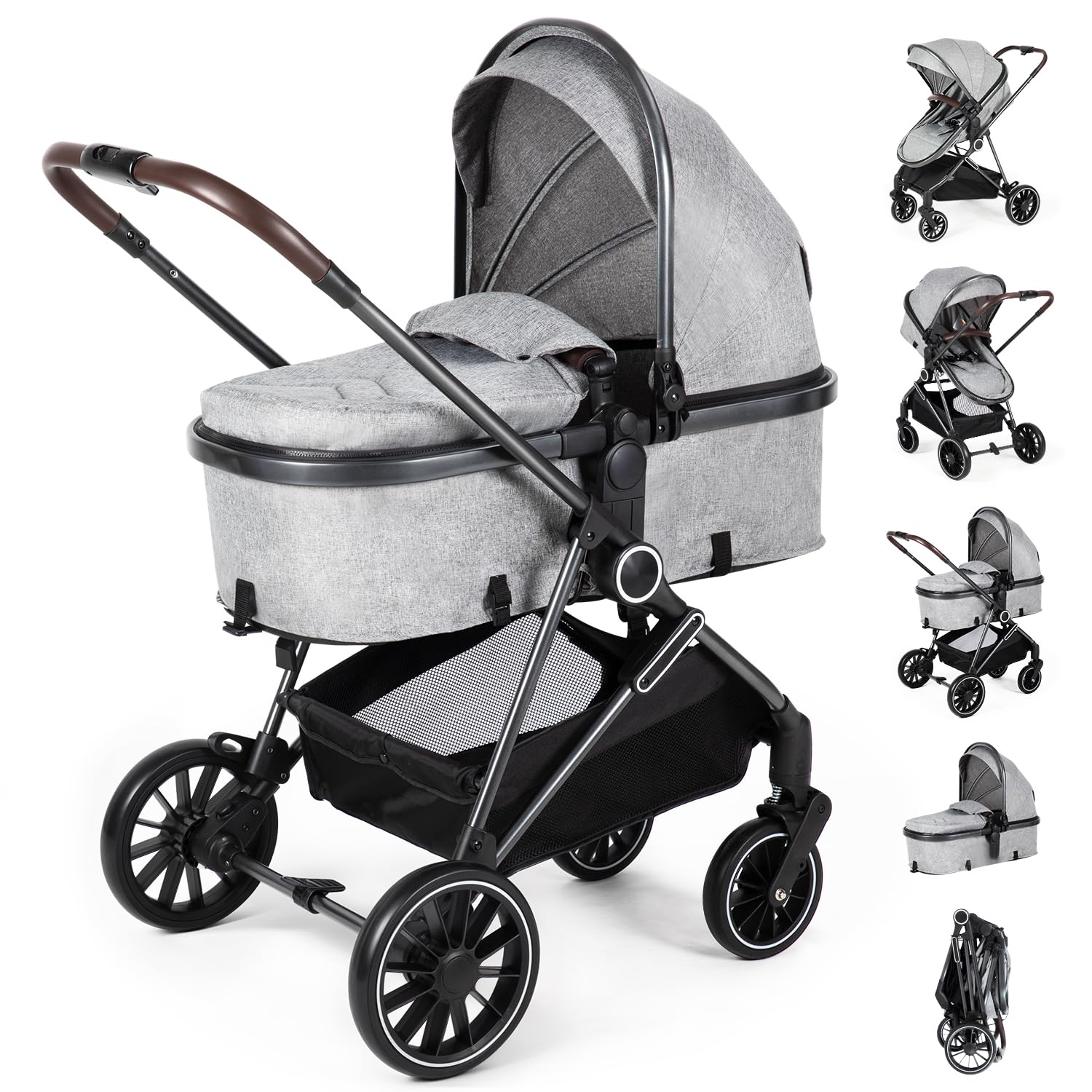 SIMPLGIRL 2-in-1 stroller bassinet mode for newborn comfort and easy transitions