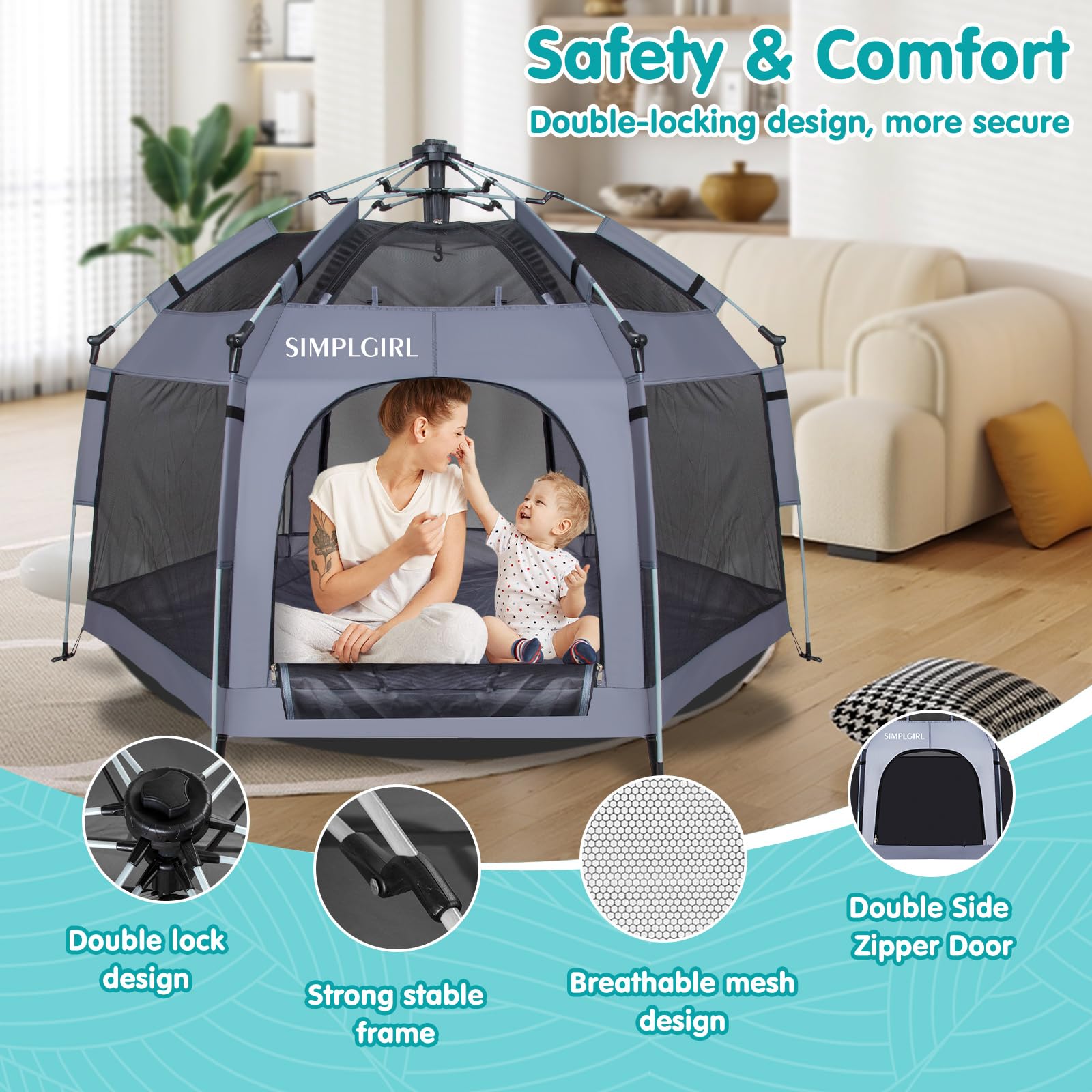 SIMPLGIRL indoor-outdoor use makes it versatile for any location.