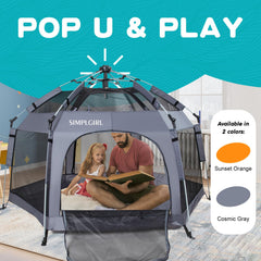 SIMPLGIRL travel bag keeps the playpen compact for trips.