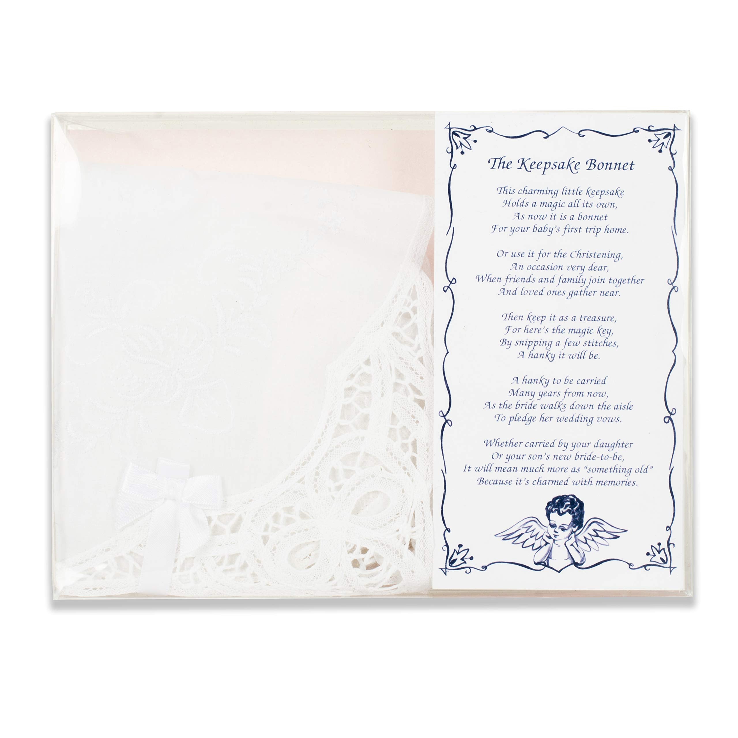 Beautifully boxed Simply Charming bonnet, ready to gift as a memorable keepsake