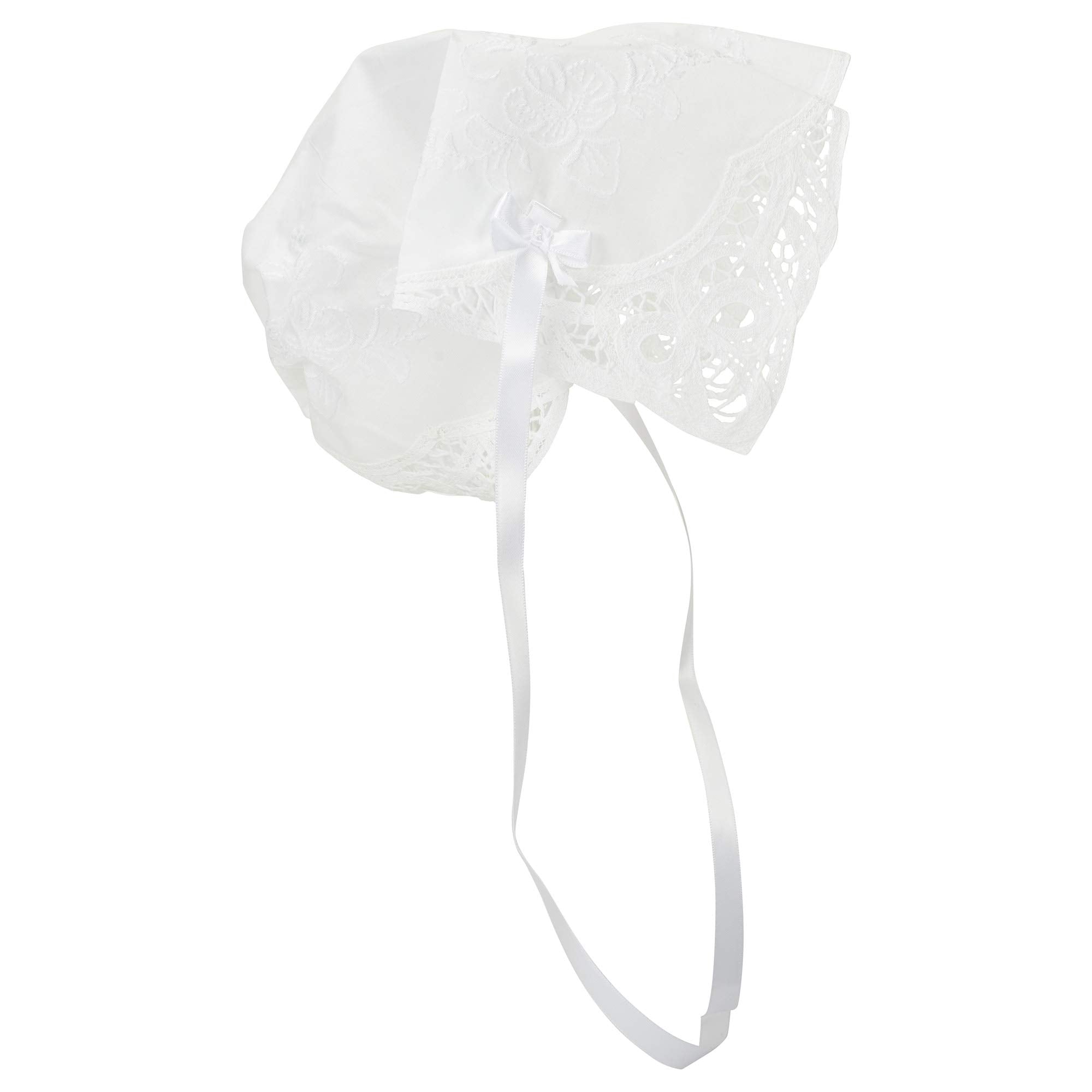 Battenburg linen bonnet by Simply Charming, one-size comfort for newborn photos