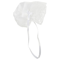 Battenburg linen bonnet by Simply Charming, one-size comfort for newborn photos