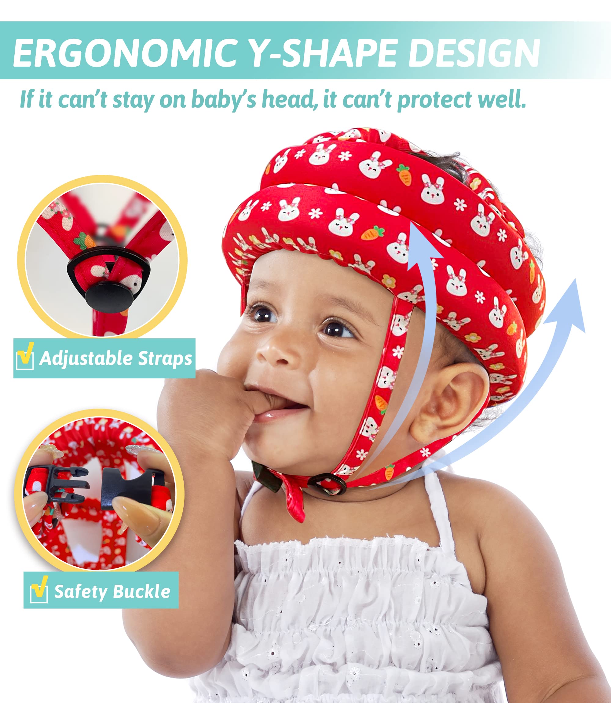 Simply Kids adjustable circumference from 16.5 to 21 inches fits growing babies