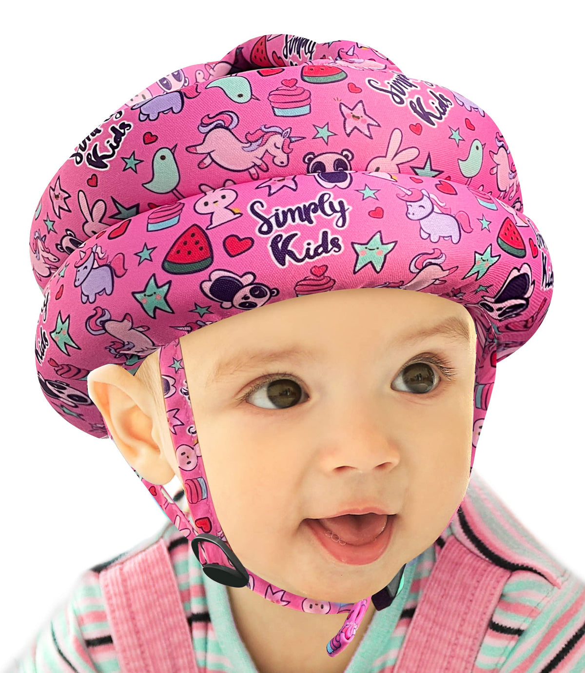 Simply Kids baby helmet with full head coverage protects during crawling and cruising.