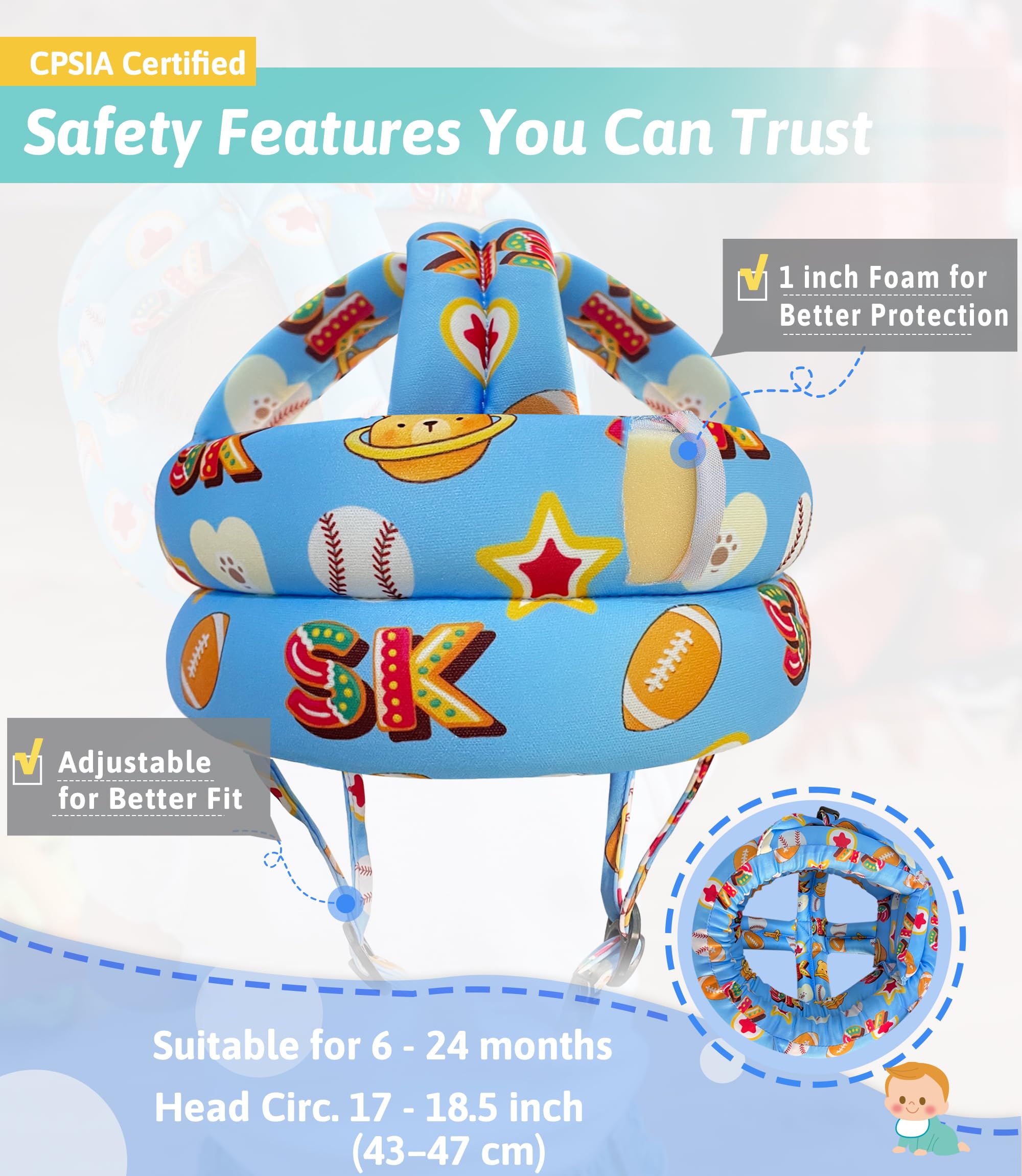 Simply Kids lightweight inflatable helmet for toddlers on the go