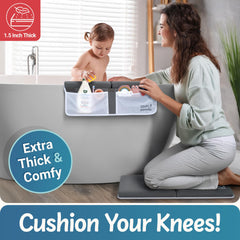 SIMPLY Parents elbow rest pad supports arms for comfortable bathing.