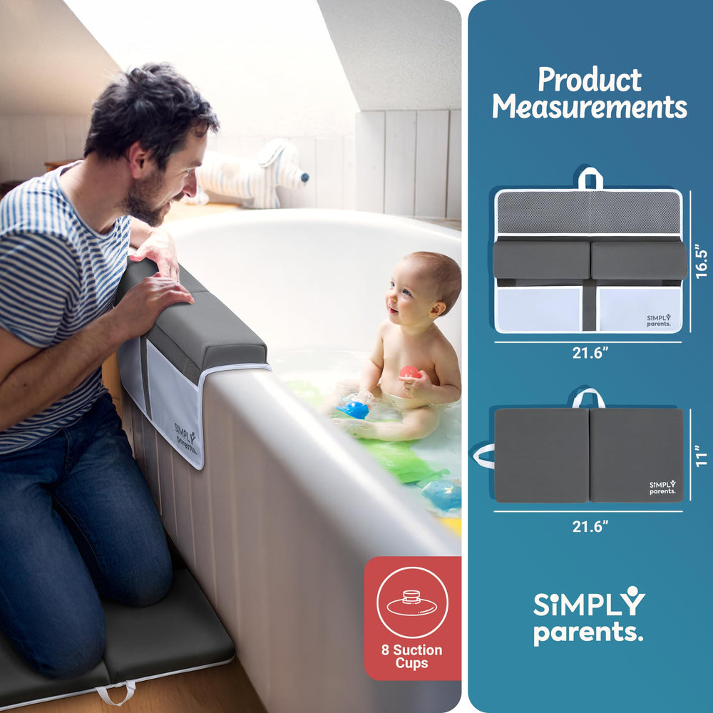 SIMPLY Parents non-slip bottom keeps the pad in place during bath time.