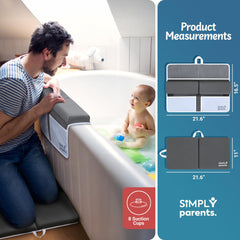 SIMPLY Parents non-slip bottom keeps the pad in place during bath time.