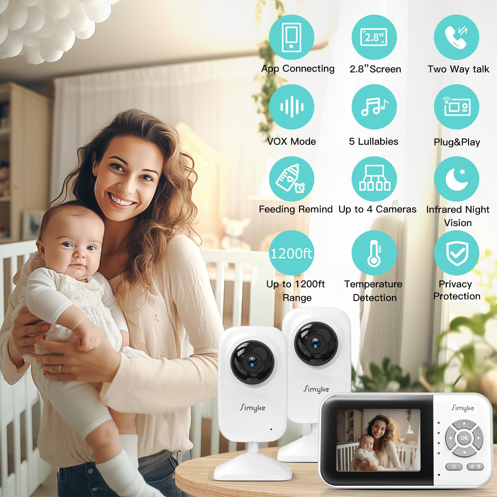 Simyke app viewing over 2.4GHz WiFi expands remote access.