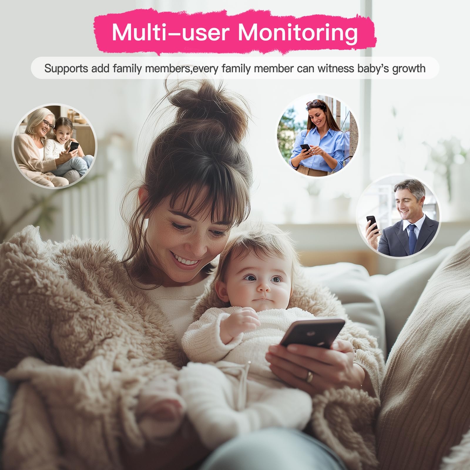 Simyke cry-detection alert shows real-time notifications on mobile.