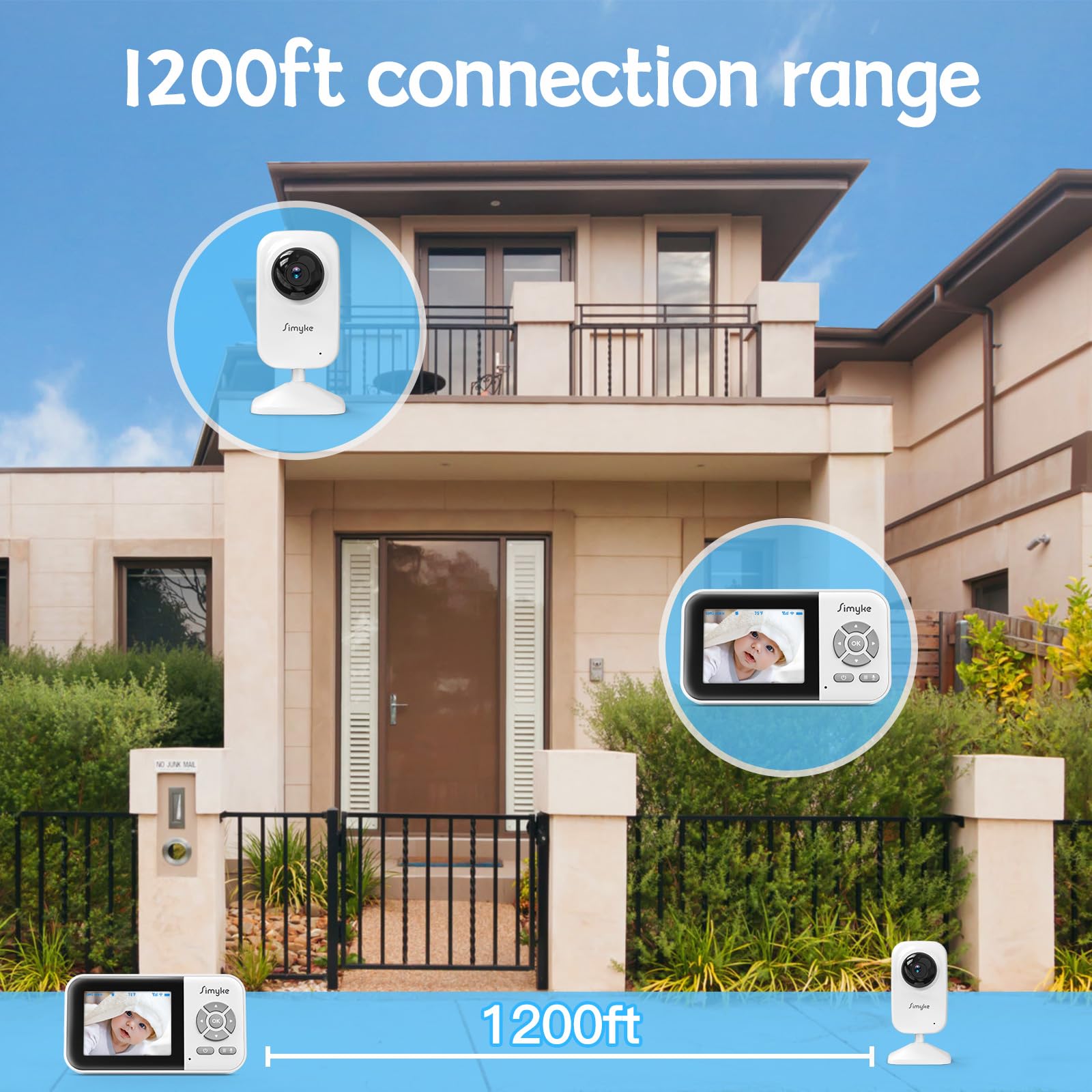 Simyke long-range 1200 ft connection supports caregiving from afar