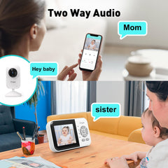 Simyke night vision and lullabies help soothe baby during late hours.