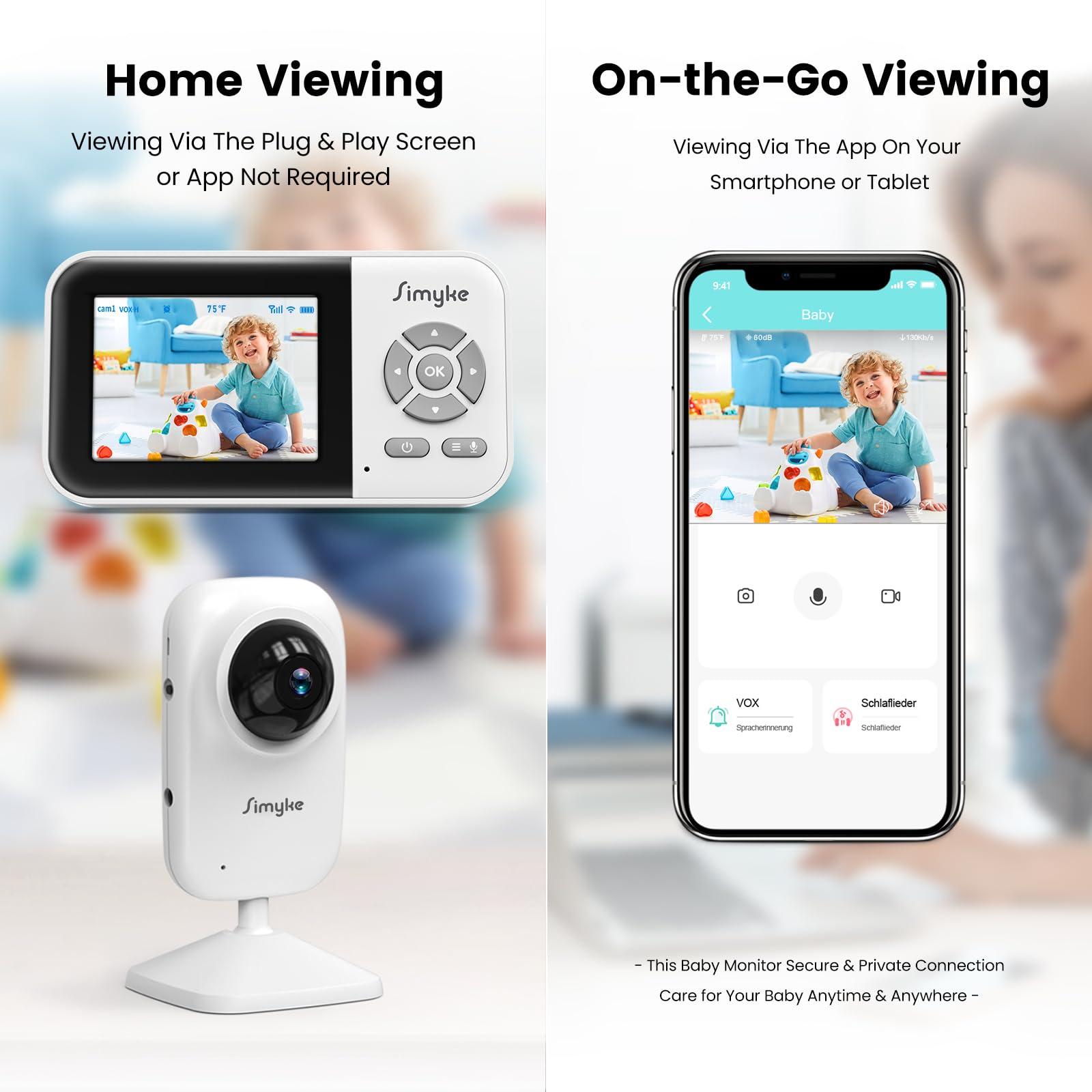 Simyke privacy features encrypt transmission to protect family time