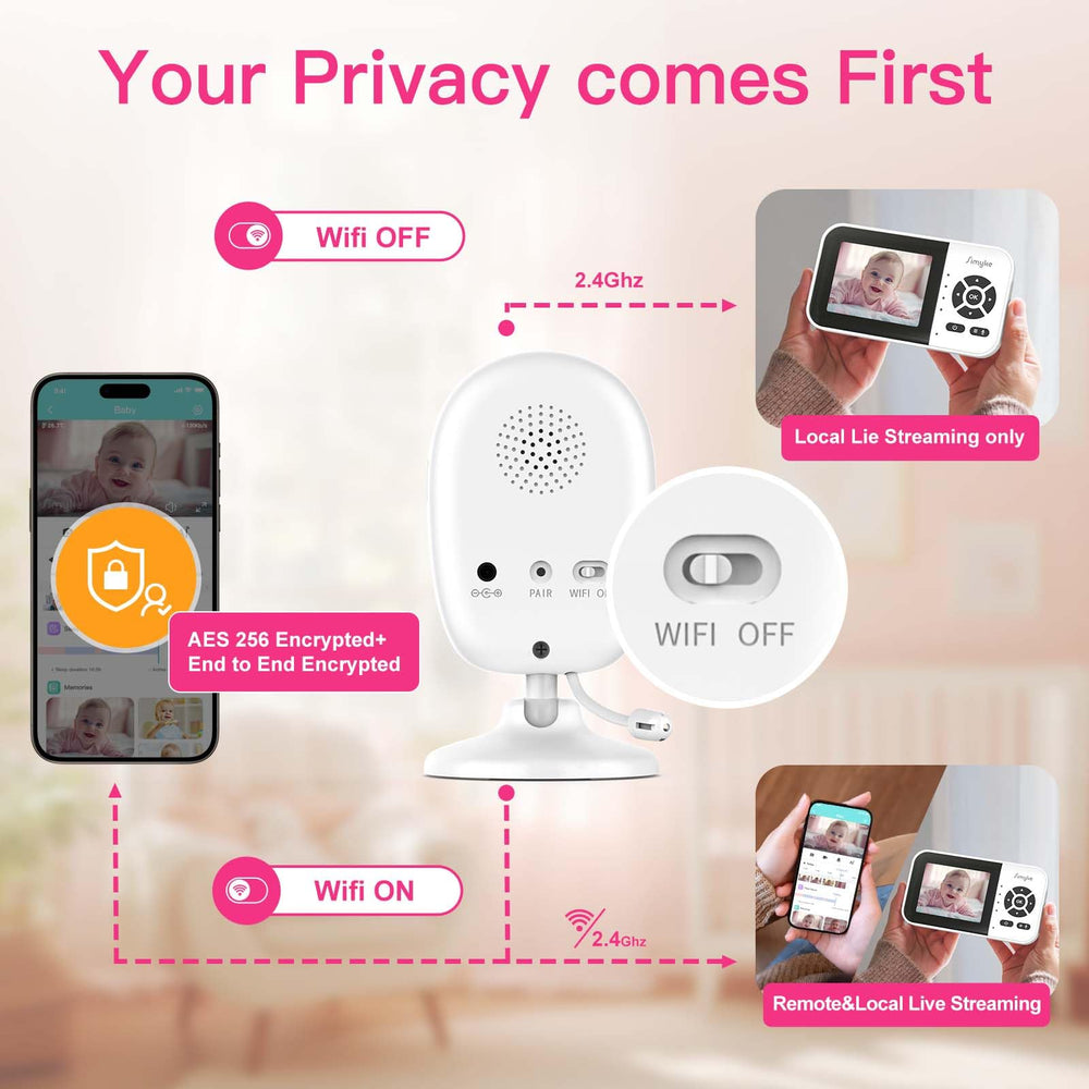 Simyke app view for on-the-go baby monitoring