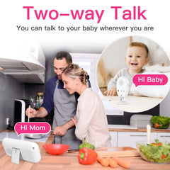 Simyke two-way talk to soothe baby remotely