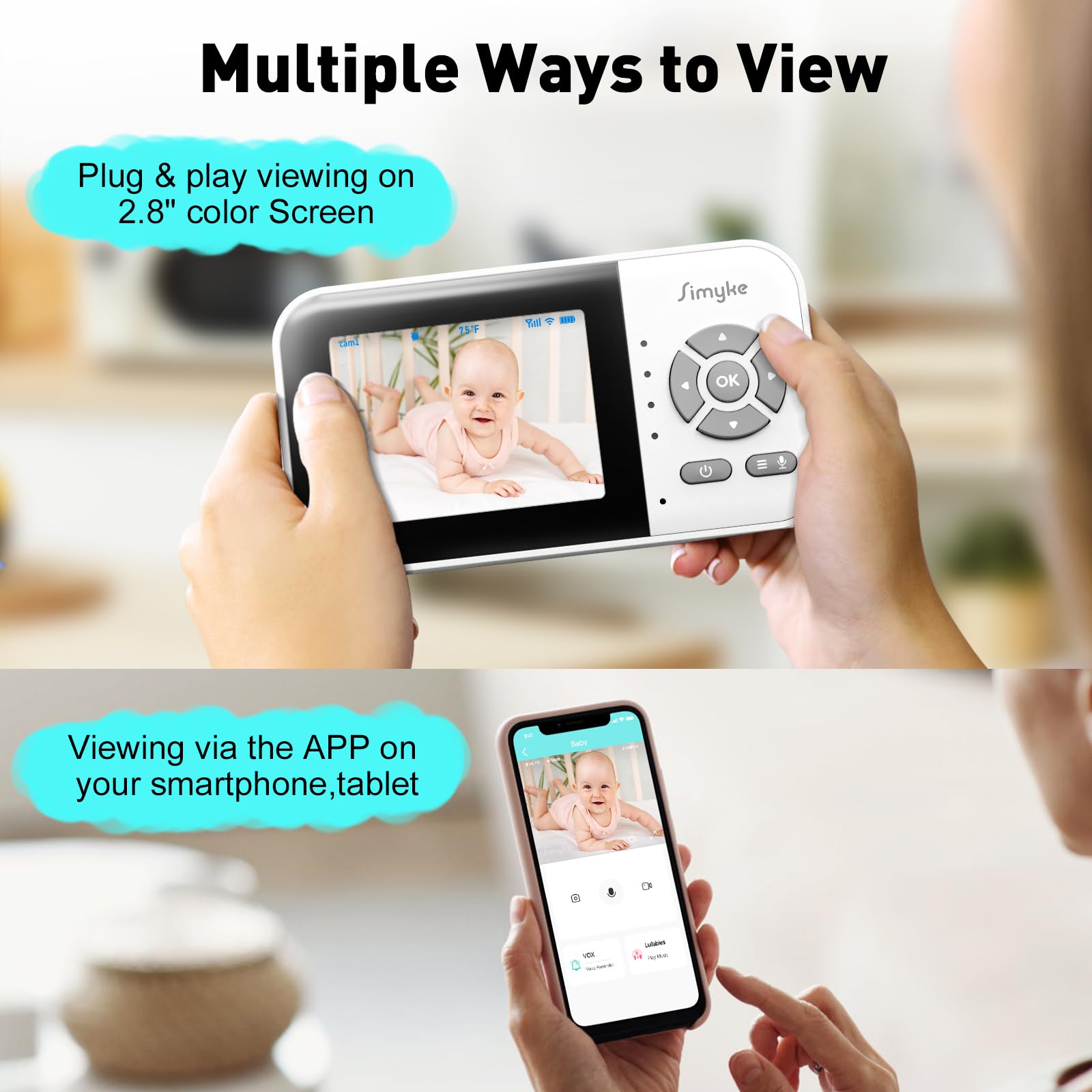 Simyke Upgrade app view enables mobile monitoring via WiFi for on-the-go visibility