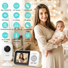 Simyke Upgrade Video Baby Monitor night vision for clear low-light viewing